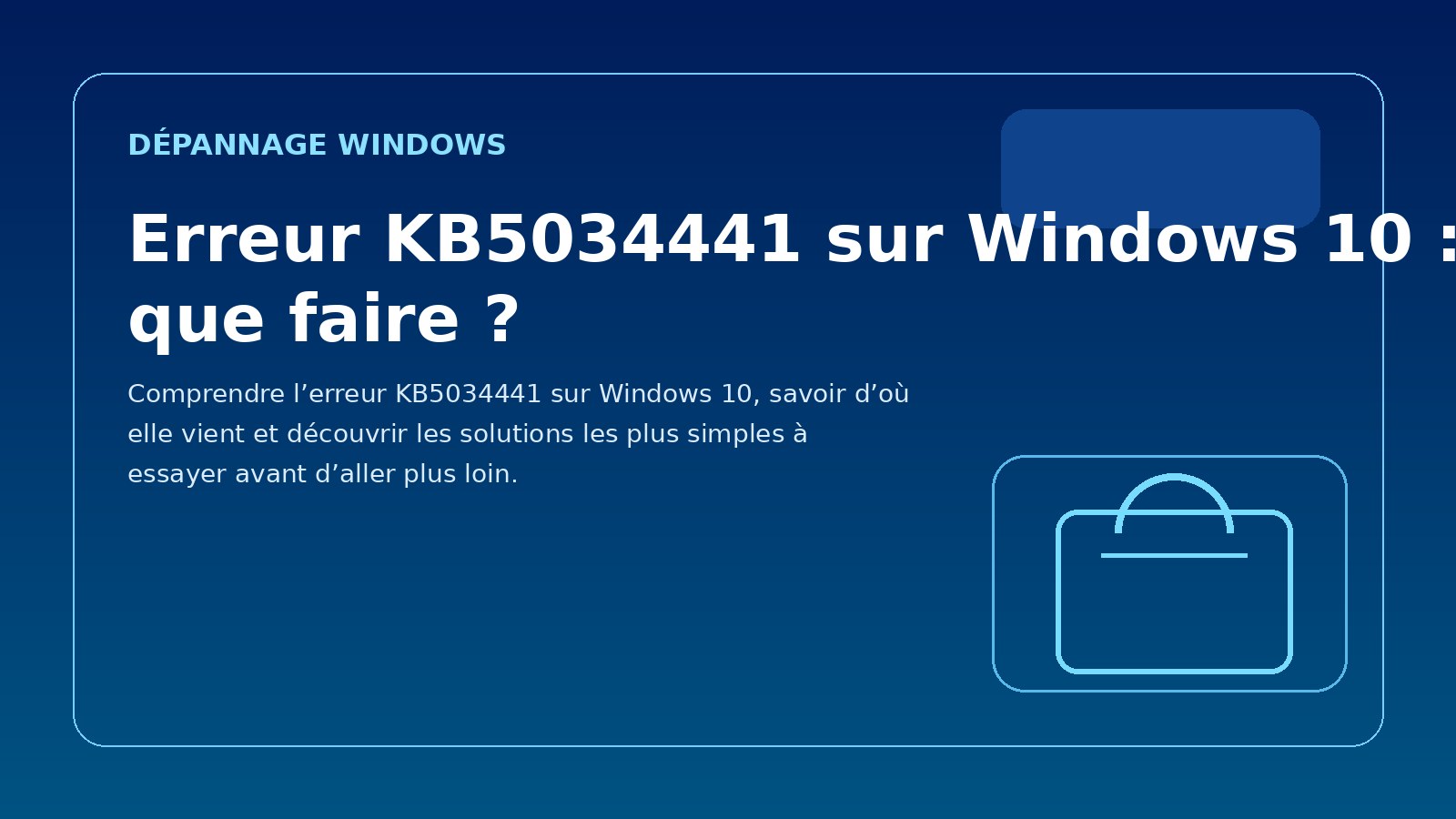 Écran Windows Update sur fond bleu avec repère KB5034441
